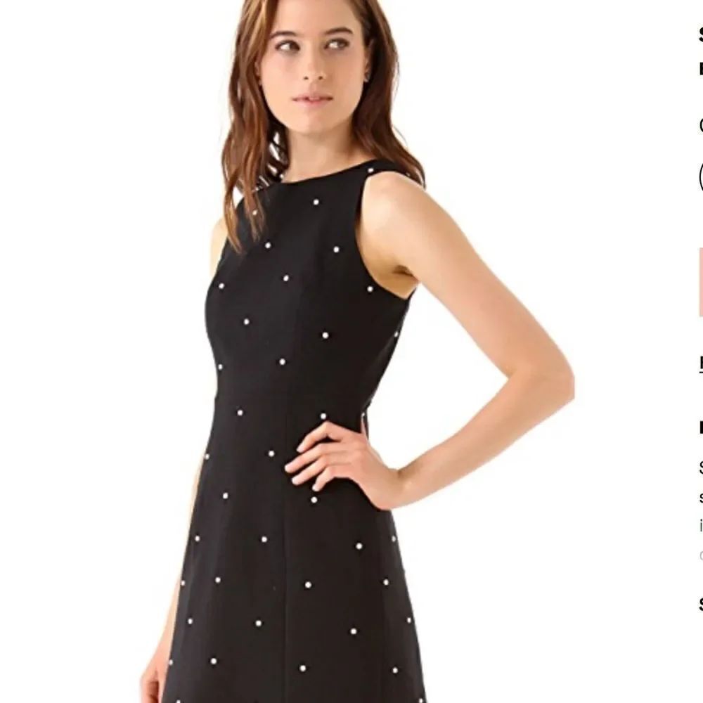 💙 Tibi Dover Beading LBD Black Dress